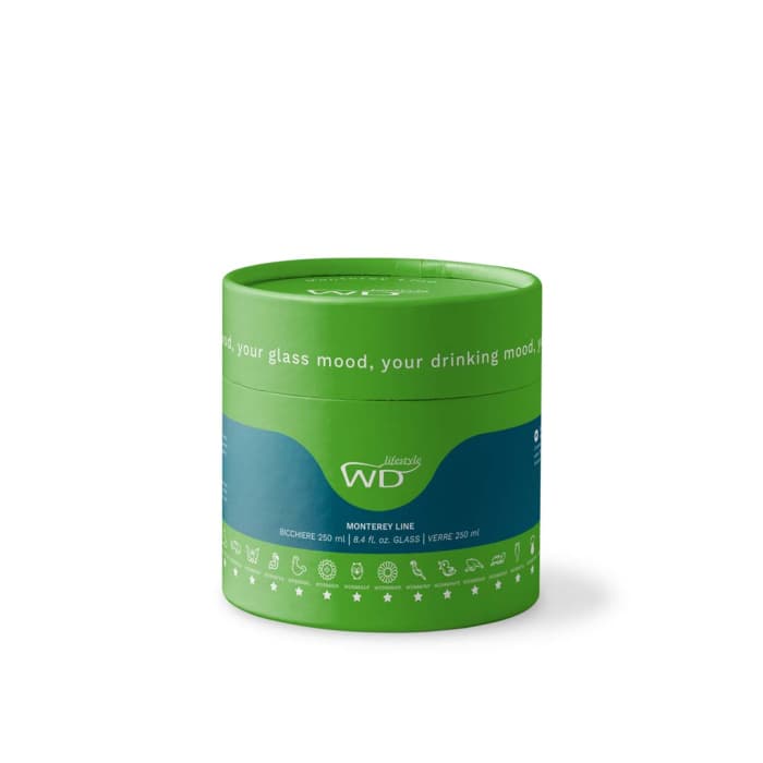 WDLIFESTYLE - Bicchiere in vetro borosilicato con soggetto in vetro colorato all'interno