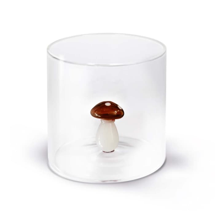 WDLIFESTYLE - Bicchiere in vetro borosilicato con soggetto in vetro colorato all'interno