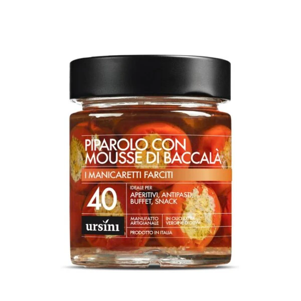 URSINI - PIPAROLO CON MOUSSE DI BACCALÀ