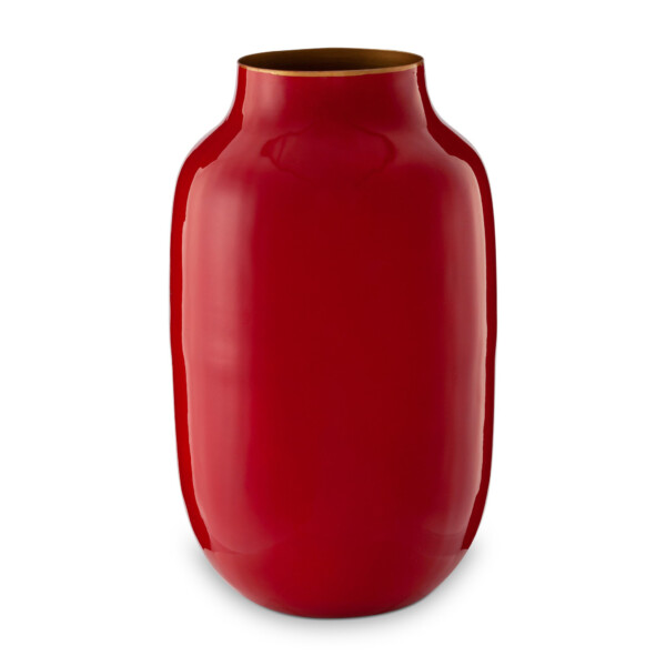 PIP STUDIO - VASO OVALE IN METALLO ROSSO 30cm