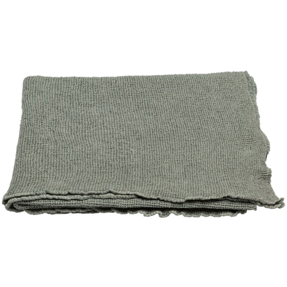 DAVID FUSSENEGGER - COPERTA LOFT IN COTONE RICICLATO - LIGHT GREEN