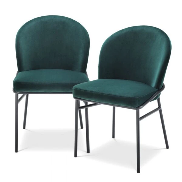EI. - DINING CHAIR WILLIS SET 2 PZ - VERDE SCURO