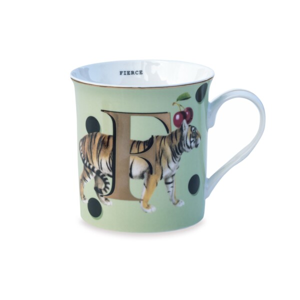 YVONNE ELLEN - THE GOLD EDITION ALPHABET MUG - F