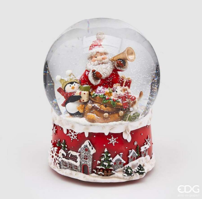 EDG - SFERA ACQUA BABBO NATALE CON SACCO CARILLON