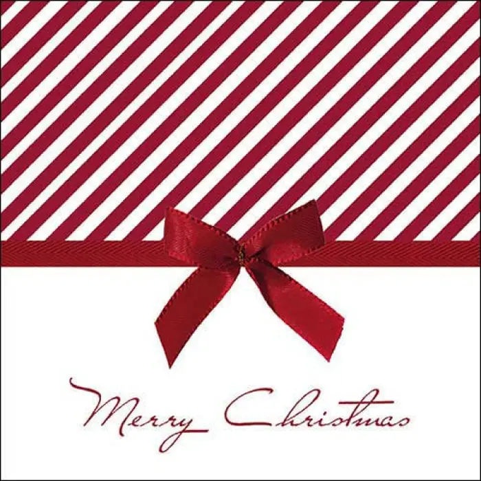 AMBIENTE - Napkin 33 Christmas Bow Red