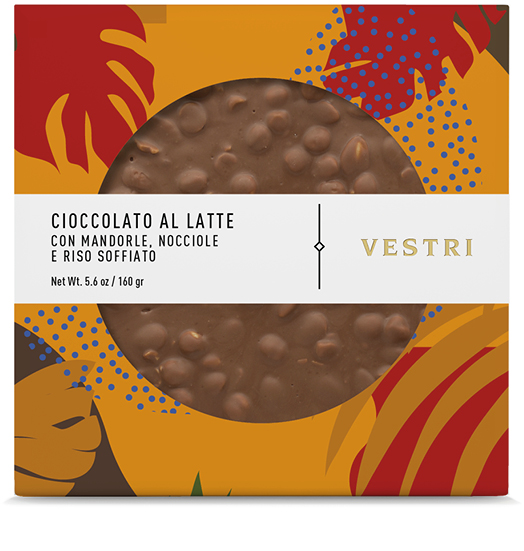 VESTRI - I 'GHIOTTI' CIOCCOLATO AL LATTE CON MANDOROLA, NOCCIOLE E RISO SOFFIATO