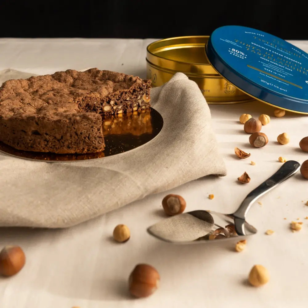 TASTËLANGHE - TORTA DI NOCCIOLE FONDENTE 50% CON LATTA LUXURY 350g