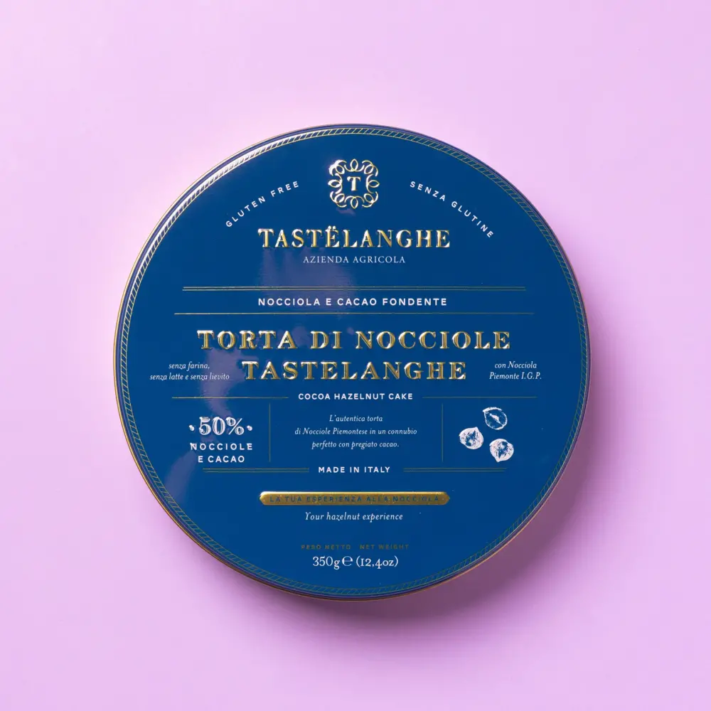 TASTËLANGHE - TORTA DI NOCCIOLE FONDENTE 50% CON LATTA LUXURY 350g - immagine 2