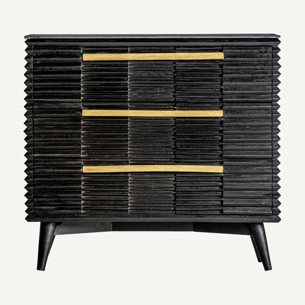 VICAL - CASSETTIERA IN LEGNO PLISSÉ