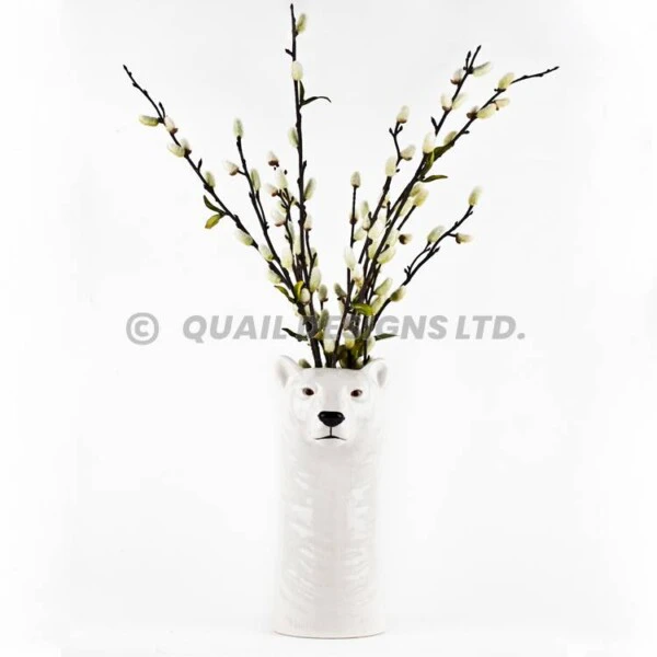 QUAIL CERAMICHE - Vaso per fiori a forma di orso polare - Grande