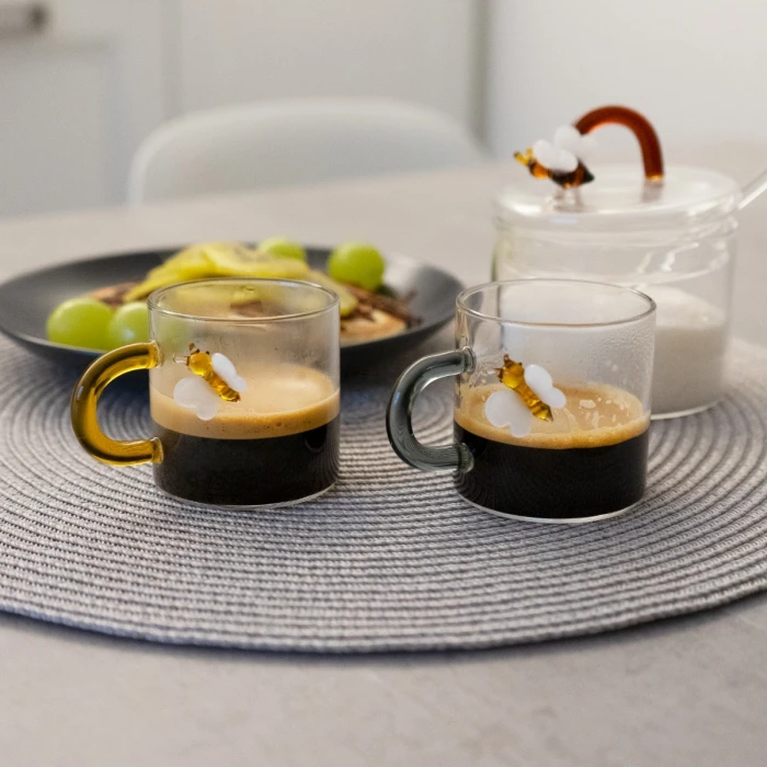 WDLIFESTYLE - Set 2 Tazzine da caffè con decoro - immagine 5