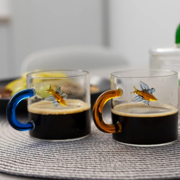WDLIFESTYLE - Set 2 Tazzine da caffè con decoro - immagine 3