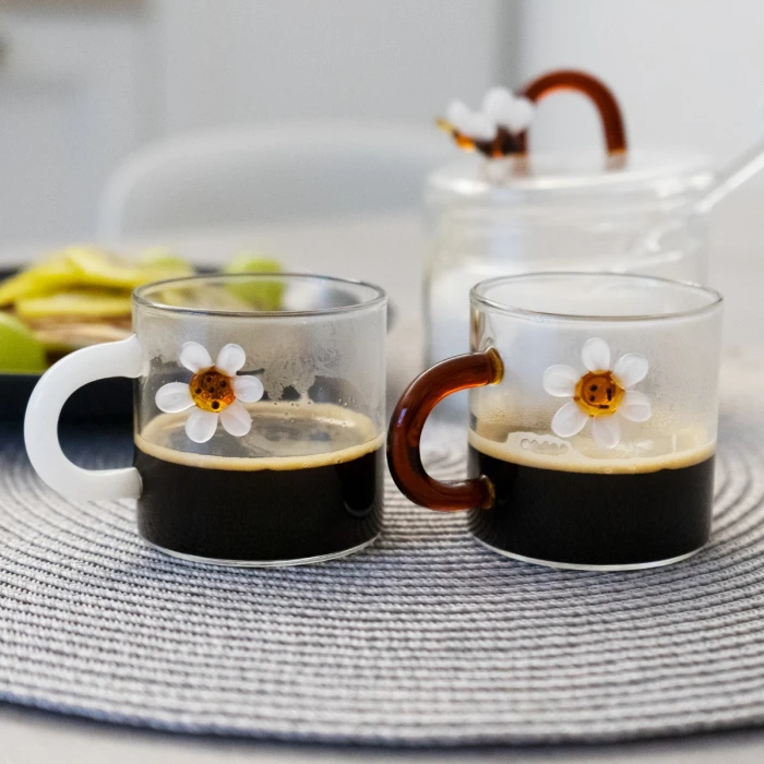 WDLIFESTYLE - Set 2 Tazzine da caffè con decoro - immagine 4