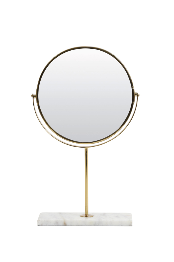 STILE STORE - Specchio con base Riesco marmo e oro