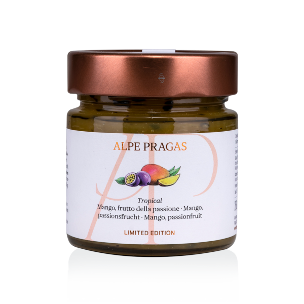 ALPE PRAGAS - composta di frutta Limited Edition - Tropical Mango & Frutto della Passione 260g