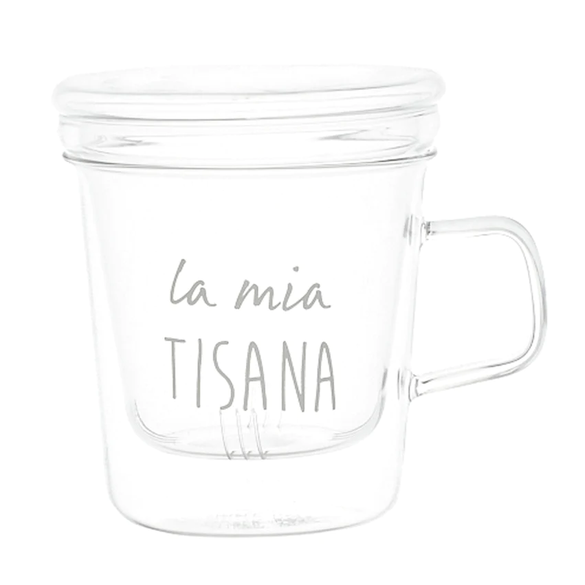 SIMPLE DAY - Tisaniera in vetro "La mia tisana"