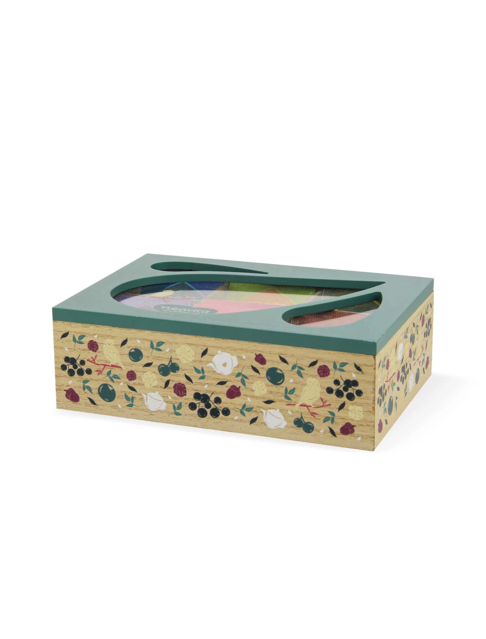 NEAVITA - COFANETTO LEGNO BIO VERDE 4 SCOMPARTI/20 TISANE