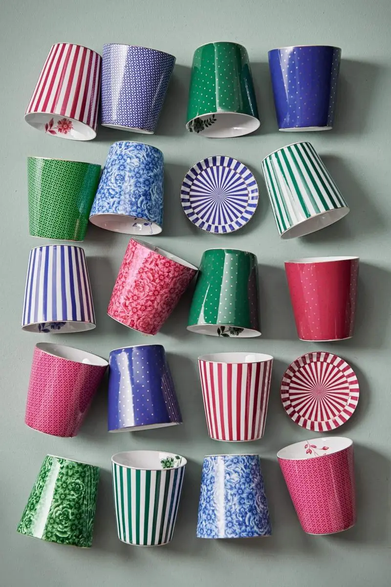 PIP STUDIO - MUG SENZA MANICO ROYAL TILES CON COPERCHIO (3 Colori) - immagine 5