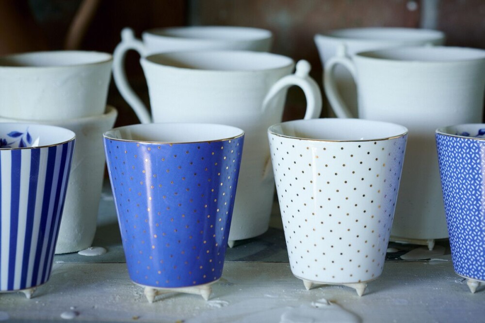 PIP STUDIO - MUG SENZA MANICO ROYAL DOTS CON COPERCHIO (3 Colori)