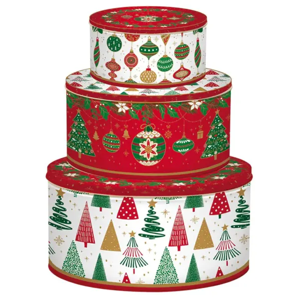 EASY LIFE - SCATOLA IN LATA DECORO JINGLE BELLS (3 Misure)