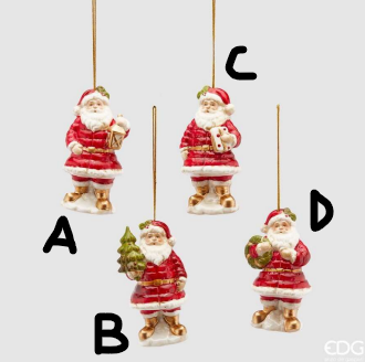 EDG - DECORO DA APPENDERE BABBO NATALE (4 Modelli) - immagine 2