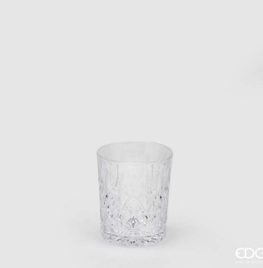 EDG - SET BICCHIERI VETRO ROMBI 6pz