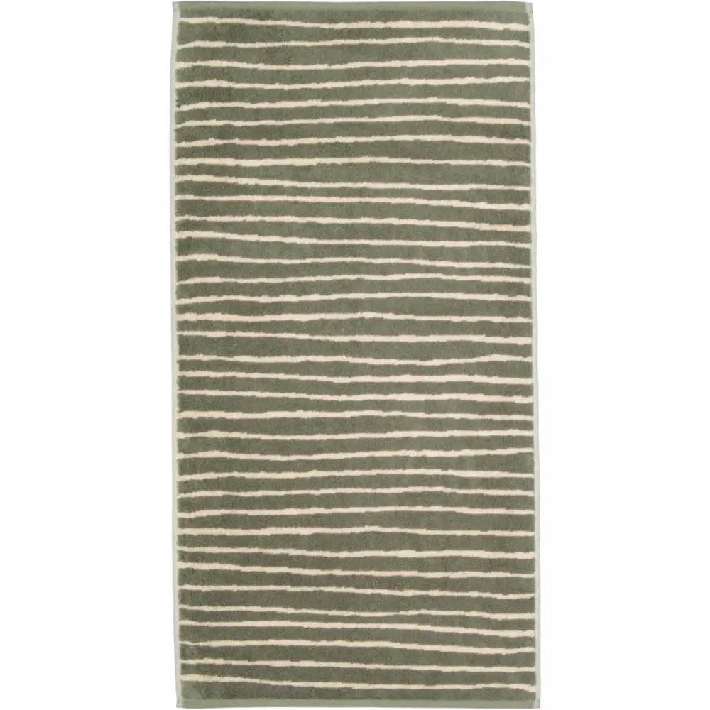 CAWO - ASCIUGAMANO RIGHE VERDE (3 Misure)