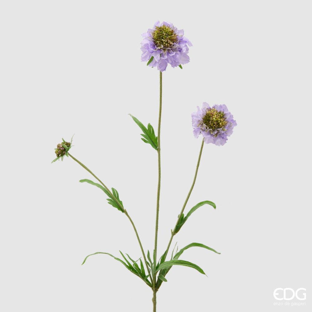 EDG - RAMO DI SCABIOSA REX ARTIFICIALE 3 FIORI H65