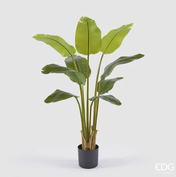 EDG - PIANTA BANANO ARTIFICIALE CON VASO H120 CM