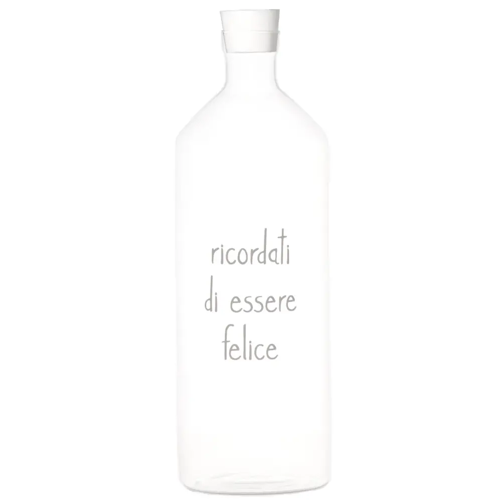 SIMPLE DAY – BOTTIGLIA IN VETRO RICORDATI DI ESSERE FELICE