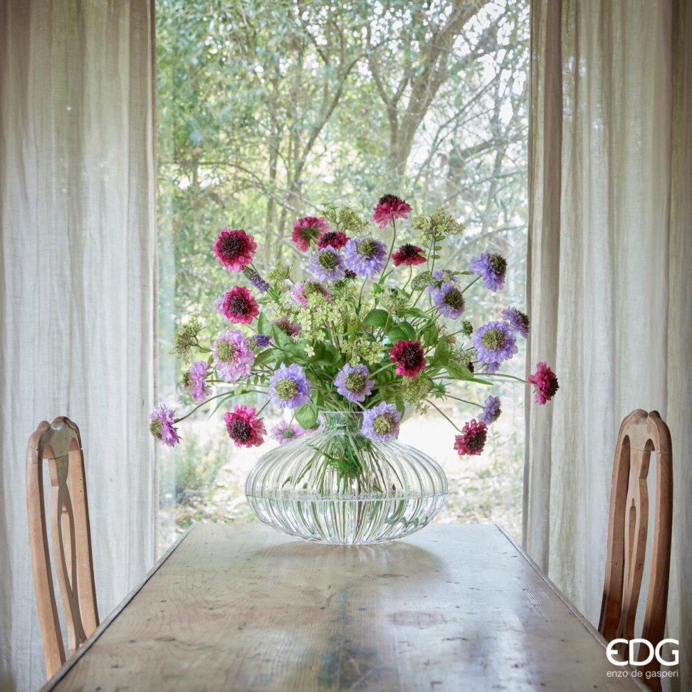 EDG - RAMO DI SCABIOSA REX ARTIFICIALE 3 FIORI H65 - immagine 2