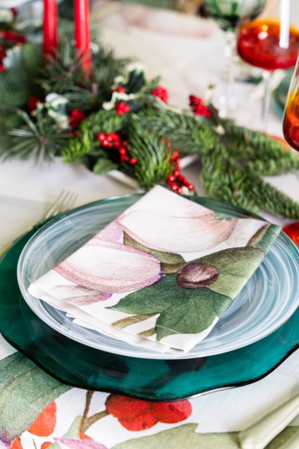 THE NAPKING - Set 4 tovaglioli Helleborus in lino