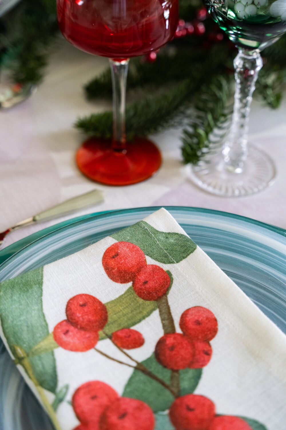 THE NAPKING - Set 4 tovaglioli Helleborus in lino - immagine 2