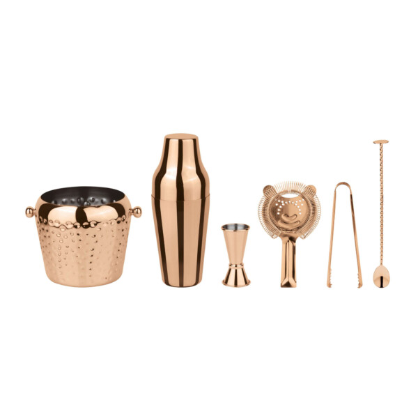 SAMBONET PADERNO - SET MIXOLOGY 4 PZ PARISIAN INOX COPPER