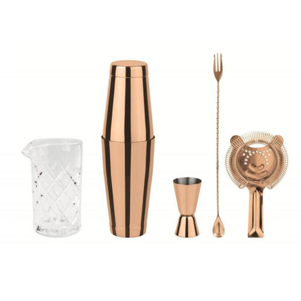 SAMBONET PADERNO - SET MIXOLOGY 4 PZ PARISIAN INOX COPPER