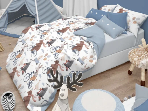 DAUNEX - PARURE COPRIPIUMINO BABY DREAM ANIMALI 155x200cm