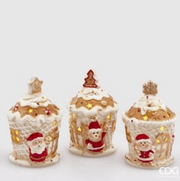 EDG - PORTACANDELA SANTA-CLOWN (2 Modelli)