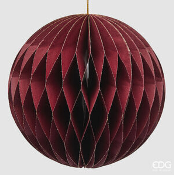 EDG - DECORO PALLA ORIGAMI BORDEAUX (2 Misure)