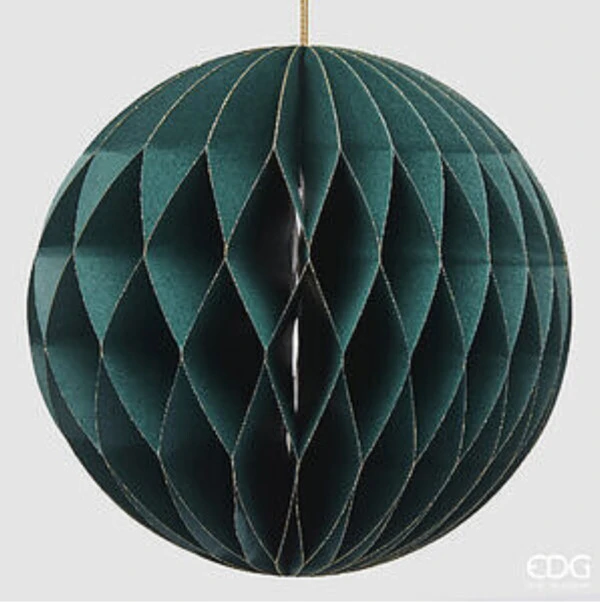 EDG - DECORO PALLA ORIGAMI VERDE SCURO (2 Misure)