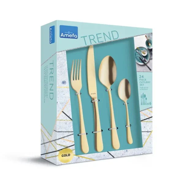 AMEFA - SET 24pz AUSTIN GOLD OPACO (3 Colori)