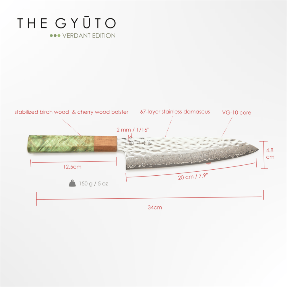 UZCO - DAMASCUS JAPANESE STYLE GYUTO 20 cm - immagine 3