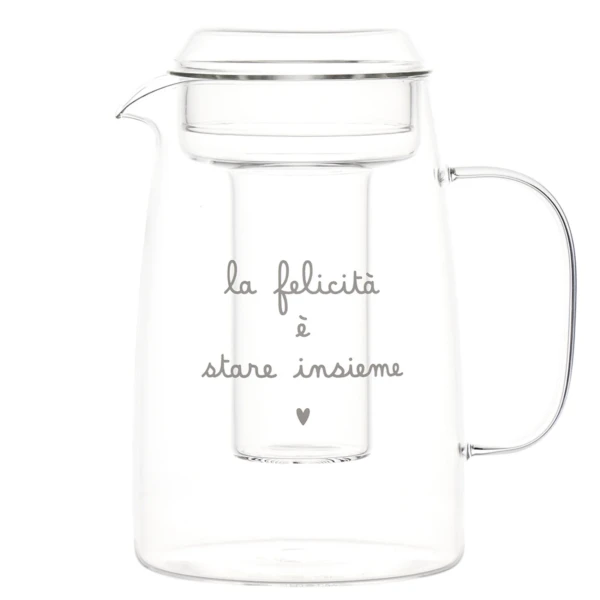 SIMPLE DAY - CARAFFA CON PORTAGHIACCIO LA FELICITÀ È STARE INSIEME