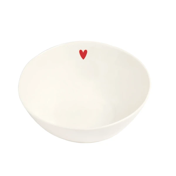 SIMPLE DAY - INSALATIERA DECORO CUORE ROSSO